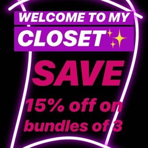 ✨15% off BUNDLES/3 items✨